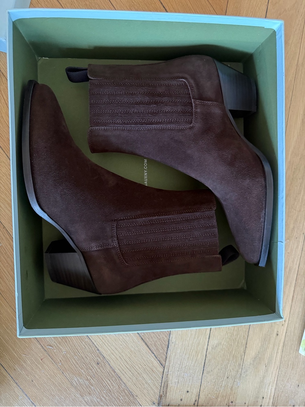 Margaux Dark Brown Suede Chelsea Ankle Boots (Agnes)